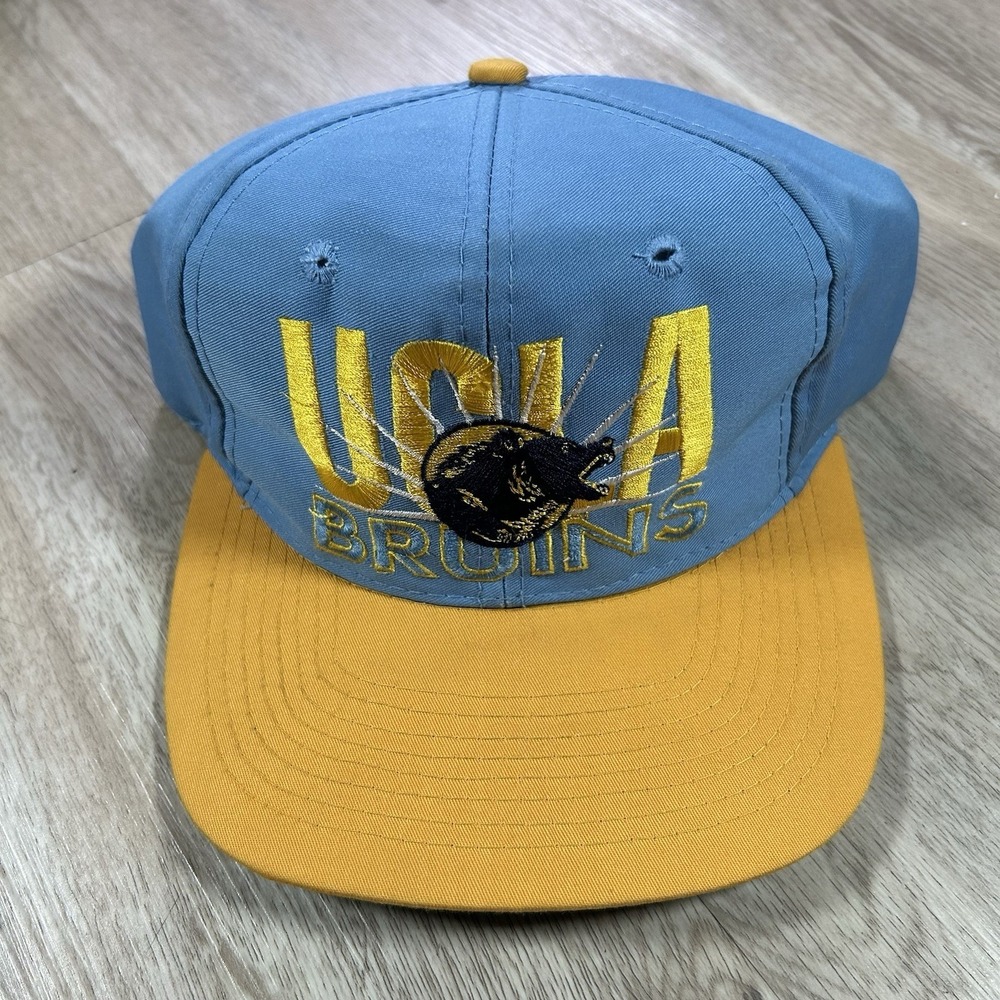 VTG UCLA Bruins Snapback Hat‎ College Signatures Blue Yellow Cap